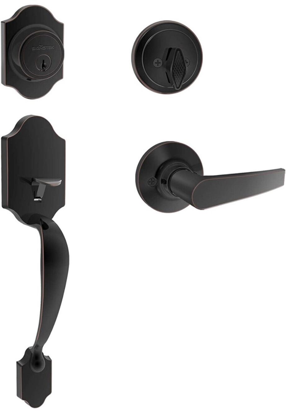Signstek Handleset With Single Cylinder Oil Rubbed Bronze